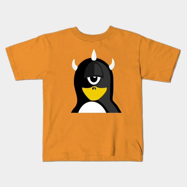 Penguin in Cyclops Costume Kids T-Shirt by PatrioTEEism